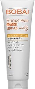 واقي شمسي لجميع أنواع البشرة للوجه والجسم من بوباي، غسول، 45 SPF، 120.0 ملليلتر، الكل