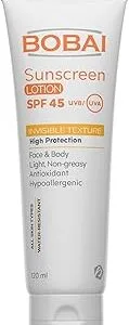 واقي شمسي لجميع أنواع البشرة للوجه والجسم من بوباي، غسول، 45 SPF، 120.0 ملليلتر، الكل