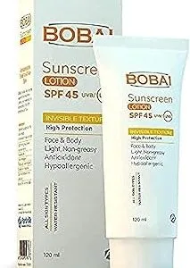 بوباي صن سكرين لوشن للوجه و الجسم عامل حماية 45-120مل، غسول، لنوع البشرةالكلة، 50 SPF، 120.0 ملليلتر
