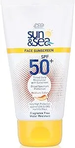 مرطب ملون بعامل حماية SPF 50+ من ايفا صن اند سي، متوسط، 40 مل